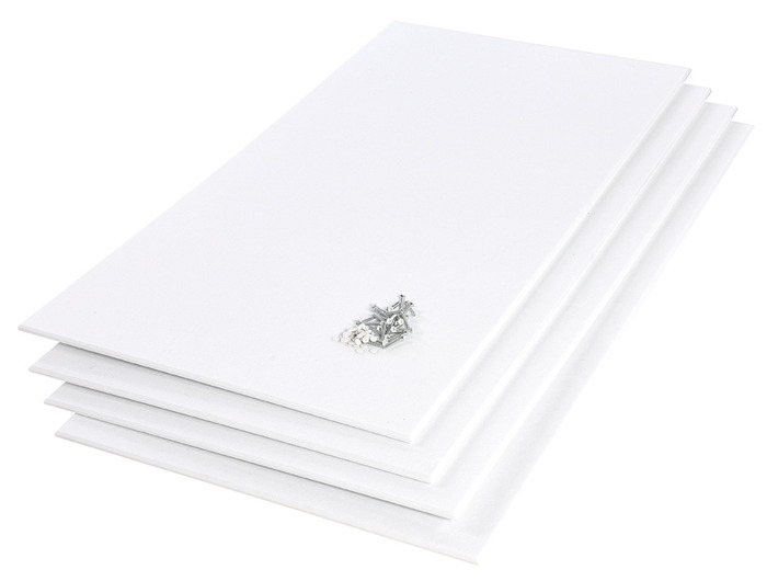 Loftplade FireGuard Polyester hvid 600 x 1200 x 9 mm